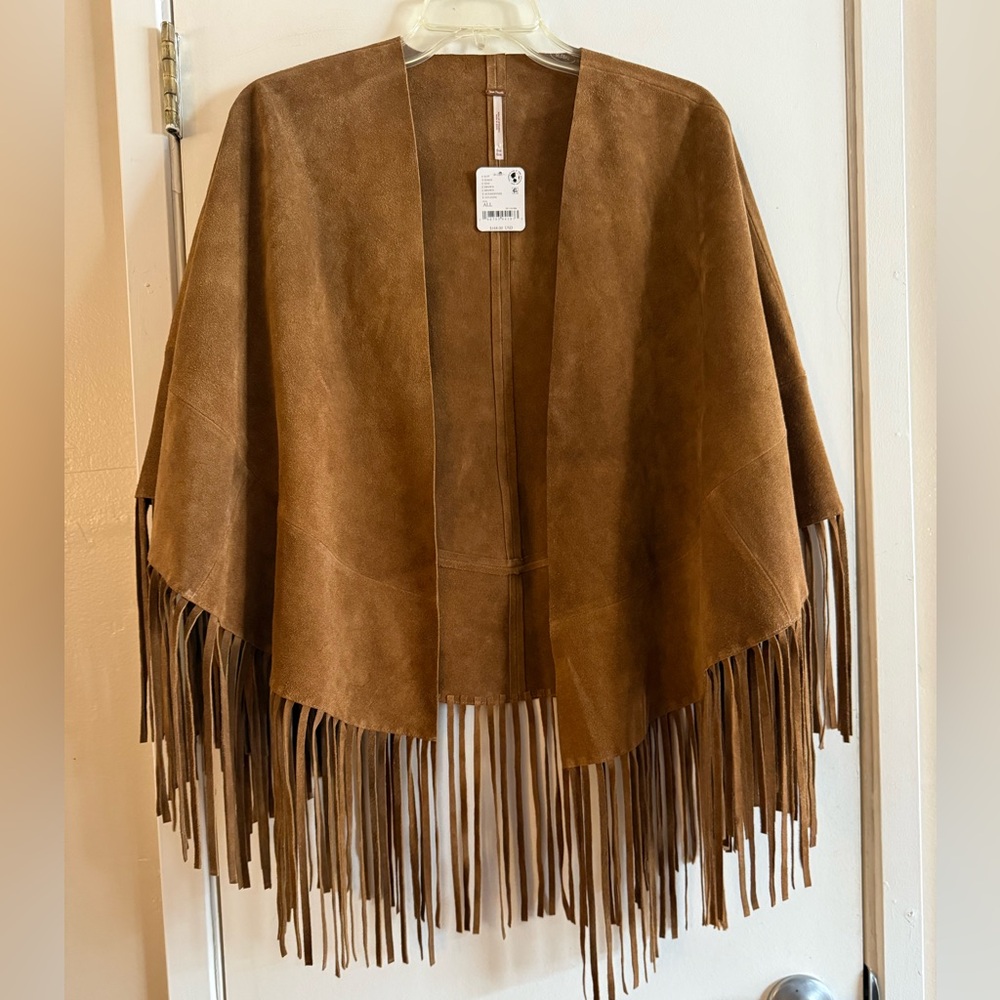 Free People Fire Nights Suede Shawl - Picture 2 of 8